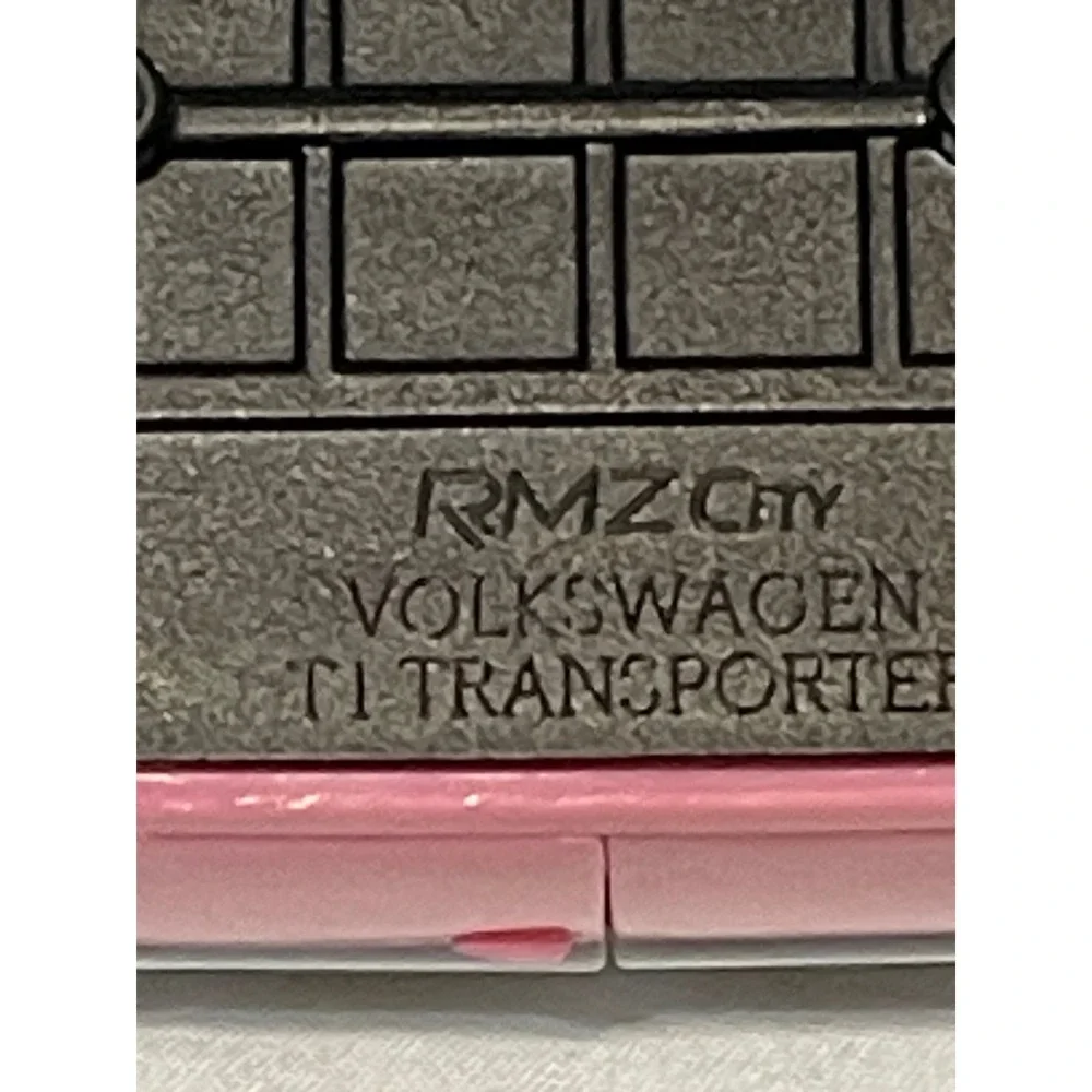 RMZ City Volkswagen T1 Transporter Toy Van Pink White Metal Diecast Retro Bus VW